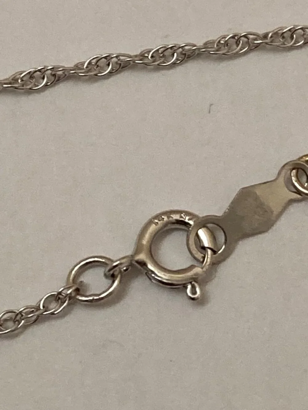 18K White Gold Diamond Pendant Bezel Set .32 Ctw 16" - Picture 7 of 9